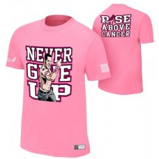 WWE футболка рестлера Джона Сина, John Cena, Rise Above Cancer, розовая, Джон Сина